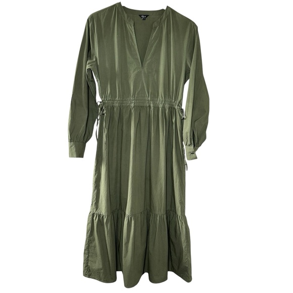 Rails Maple Olive‎ Smoke Midi Dress Smocked Waist Boho Cottagecore Chic Size S - Picture 3 of 16